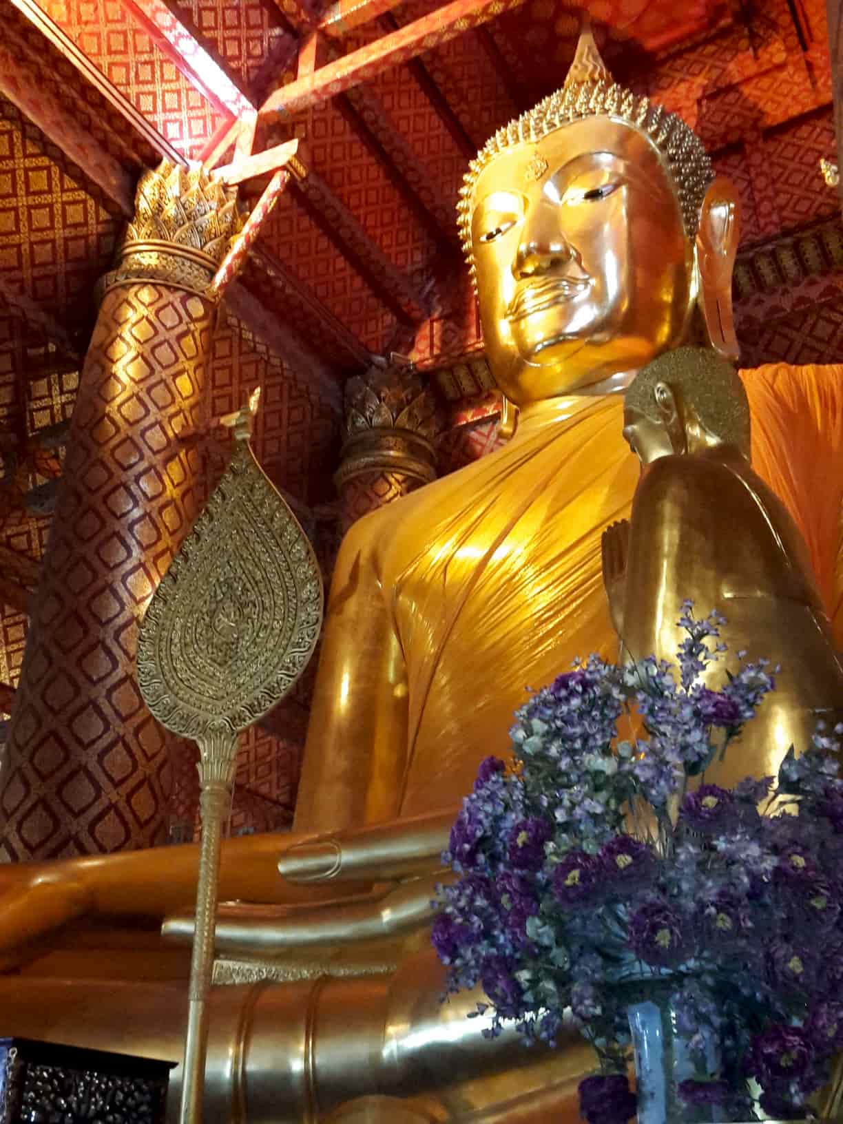 Golden buddha in Ayutthaya